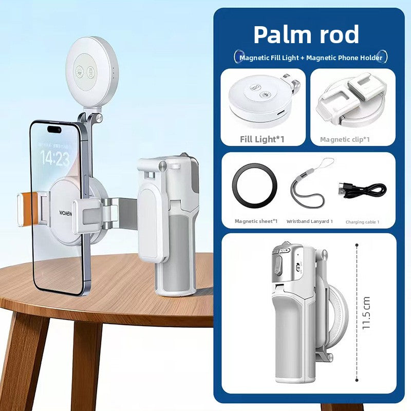 Smart Magnetic Selfie Stick with Tripod and Fill Light